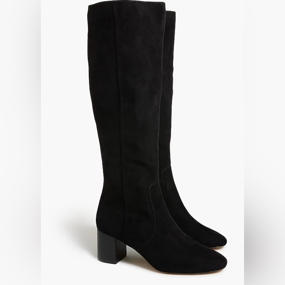 NWT J. Crew Factory Sueded Knee High Heeled Boots
